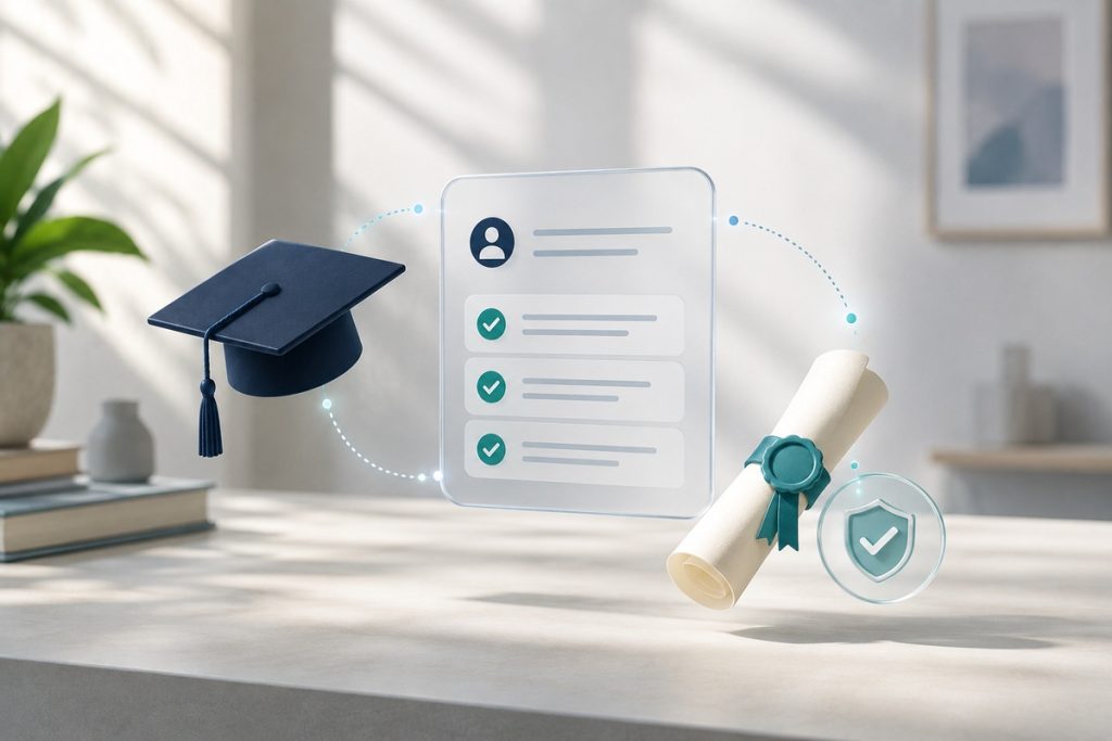 Onboarding asíncrono con diplomas verificables: cómo montarlo